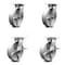 Service Caster 8 Inch Semi Steel Swivel Caster Set with Roller Bearings 2 Brakes SCC-35S820-SSR-2-SLB-2 - alternate 1